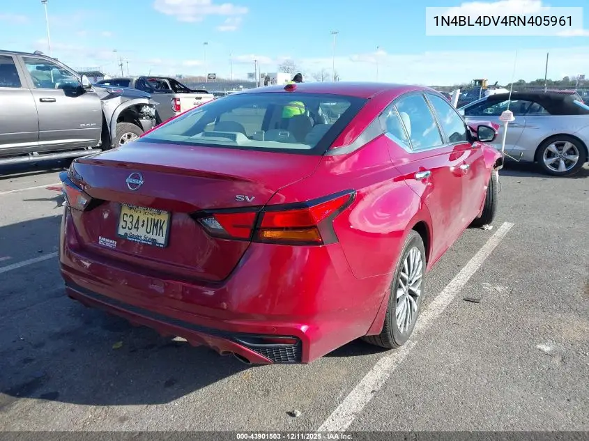 1N4BL4DV4RN405961 2024 Nissan Altima Sv Fwd