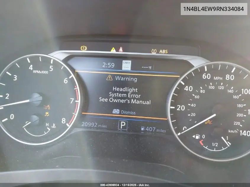 1N4BL4EW9RN334084 2024 Nissan Altima Sl Intelligent Awd