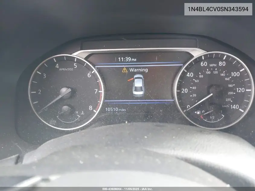 1N4BL4CV0SN343594 2025 Nissan Altima Sr Fwd