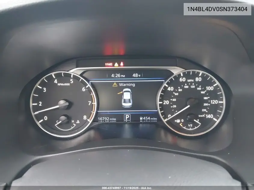 1N4BL4DV0SN373404 2025 Nissan Altima Sv Fwd