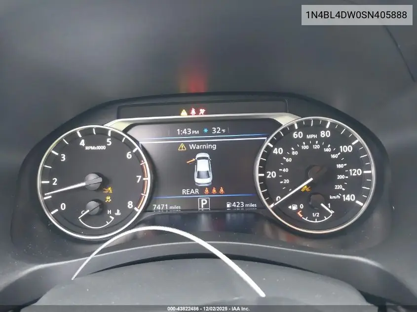 1N4BL4DW0SN405888 2025 Nissan Altima Sv Awd