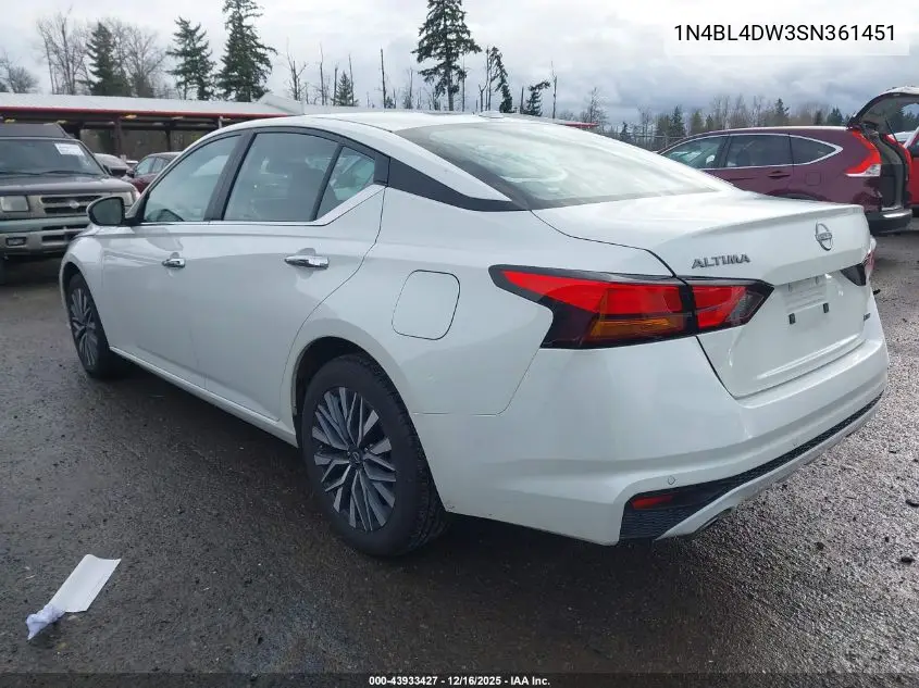 1N4BL4DW3SN361451 2025 Nissan Altima Sv Awd