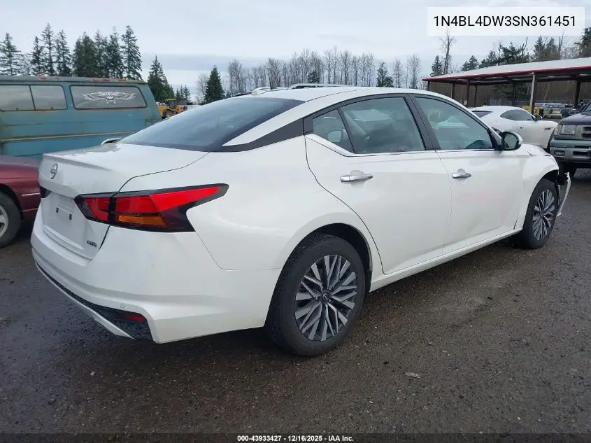 1N4BL4DW3SN361451 2025 Nissan Altima Sv Awd