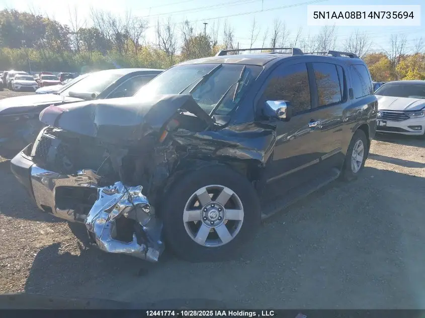 5N1AA08B14N735694 2004 Nissan Armada Se/Le