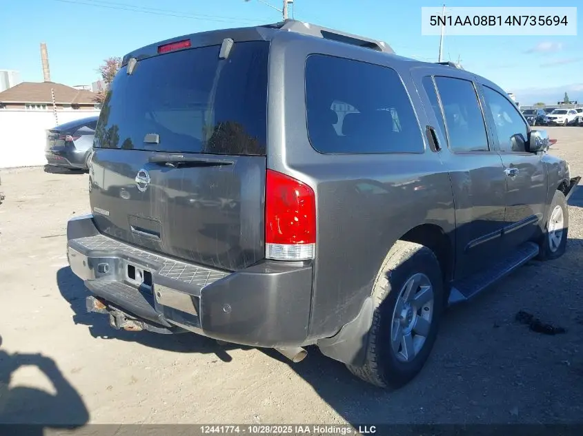 5N1AA08B14N735694 2004 Nissan Armada Se/Le