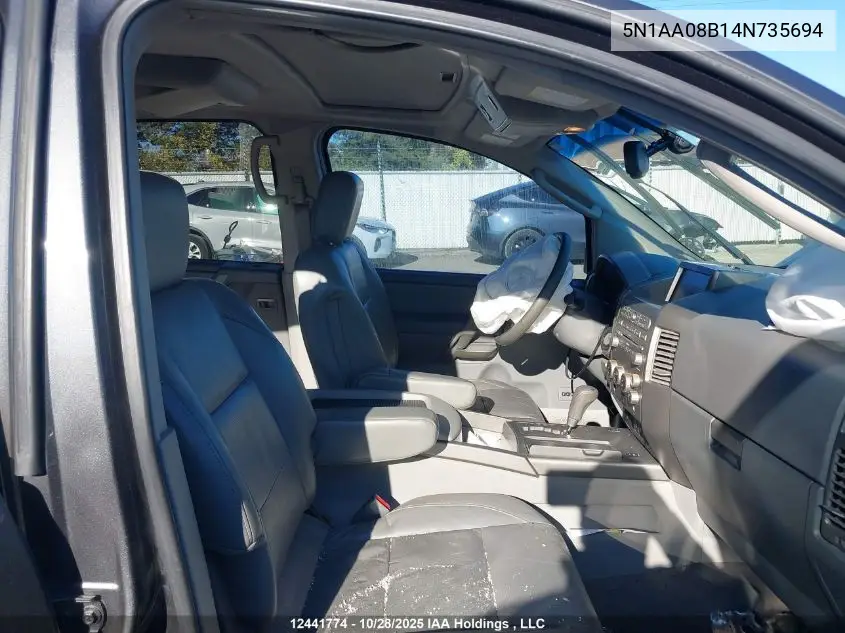 5N1AA08B14N735694 2004 Nissan Armada Se/Le