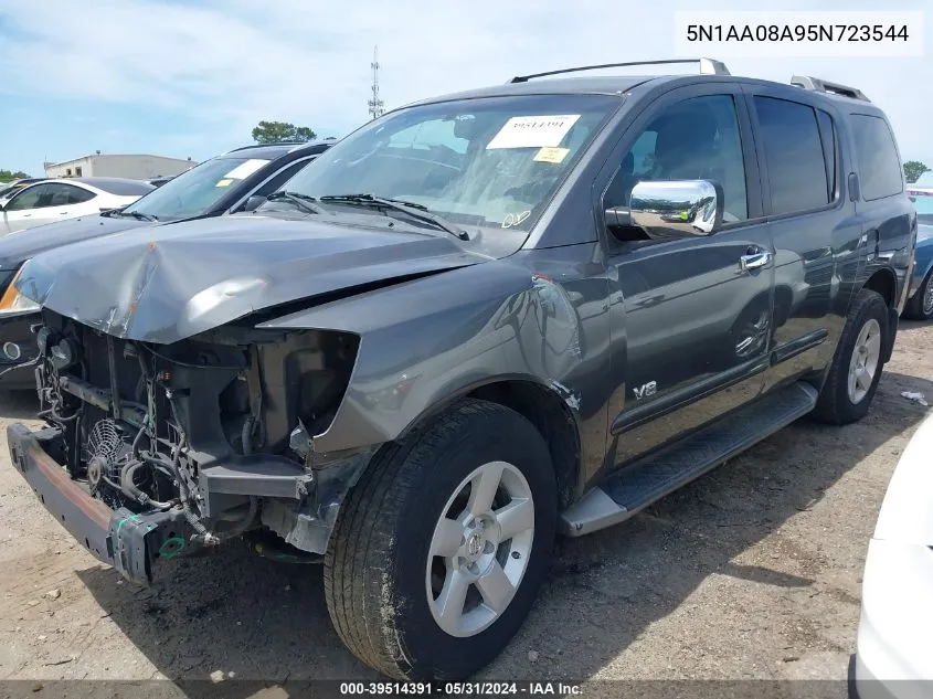 2005 Nissan Armada Se VIN: 5N1AA08A95N723544 Lot: 39514391