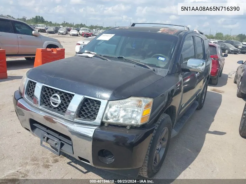 5N1AA08A65N716390 2005 Nissan Armada Se