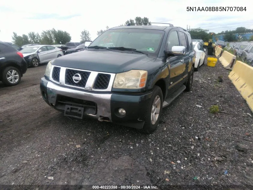 2005 Nissan Armada Le VIN: 5N1AA08B85N707084 Lot: 40223358