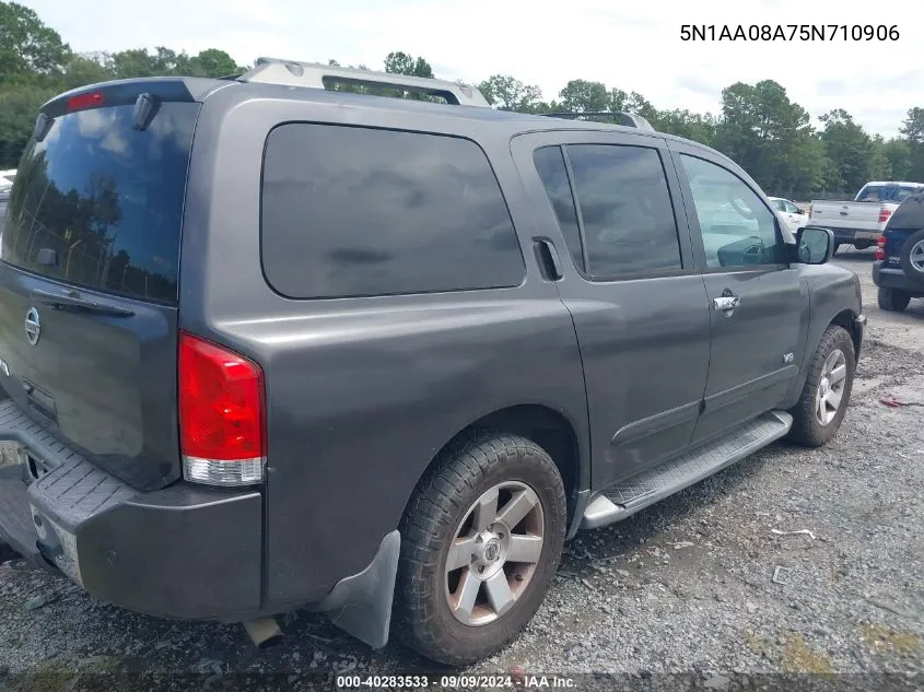 5N1AA08A75N710906 2005 Nissan Armada Le