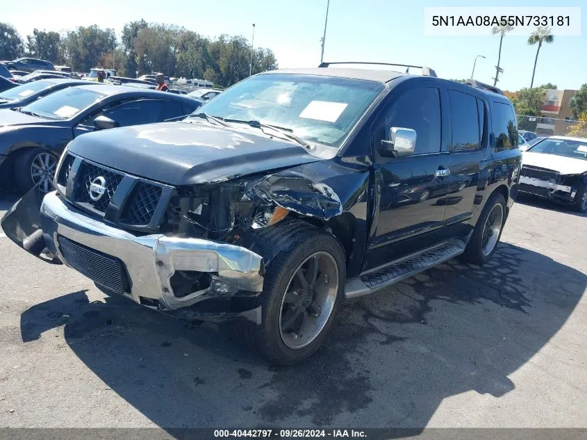 5N1AA08A55N733181 2005 Nissan Armada Se