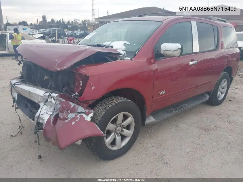 5N1AA08B65N715409 2005 Nissan Armada Se