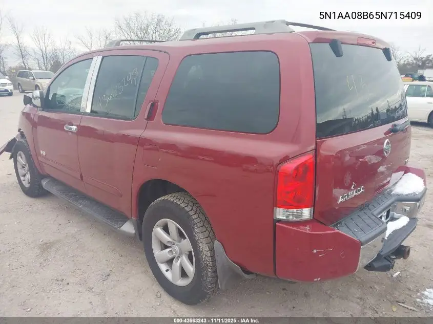 5N1AA08B65N715409 2005 Nissan Armada Se