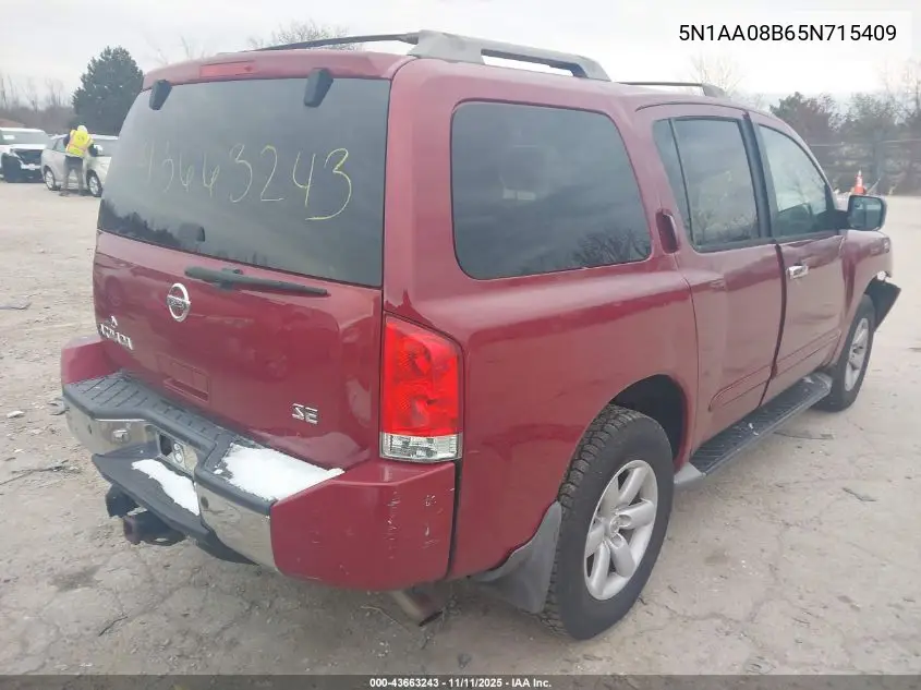 5N1AA08B65N715409 2005 Nissan Armada Se