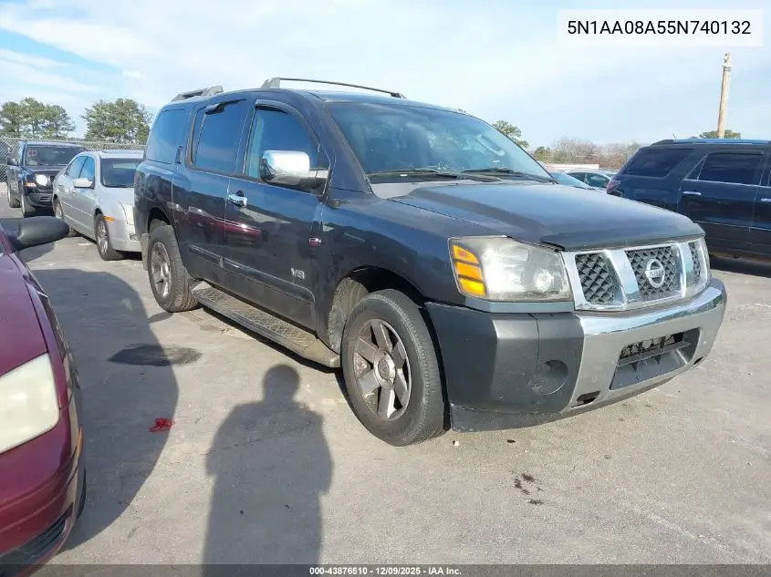 5N1AA08A55N740132 2005 Nissan Armada Le