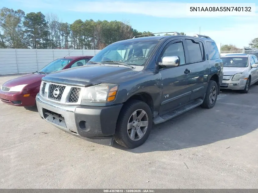 5N1AA08A55N740132 2005 Nissan Armada Le
