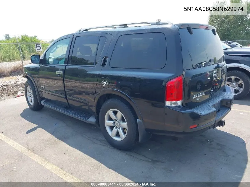 5N1AA08C58N629974 2008 Nissan Armada Se