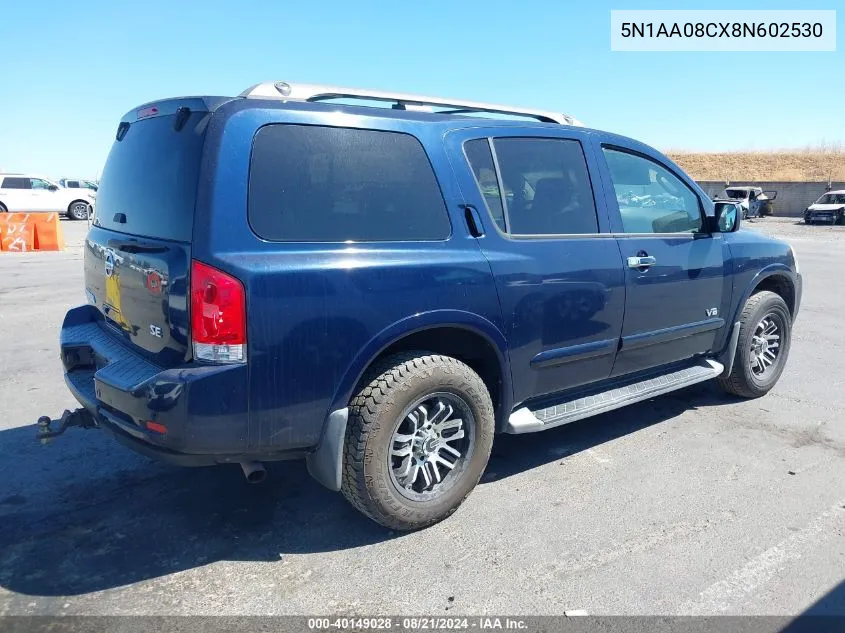 5N1AA08CX8N602530 2008 Nissan Armada Se