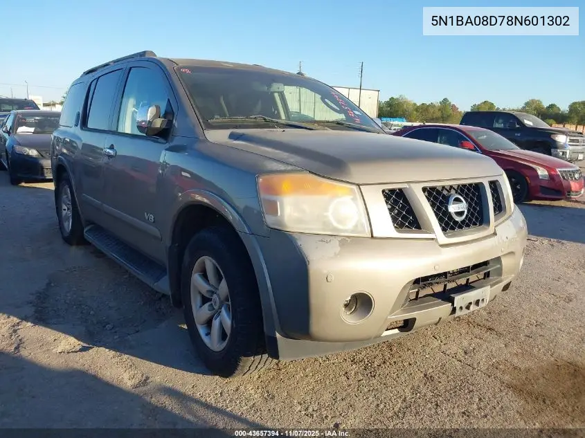 5N1BA08D78N601302 2008 Nissan Armada Se