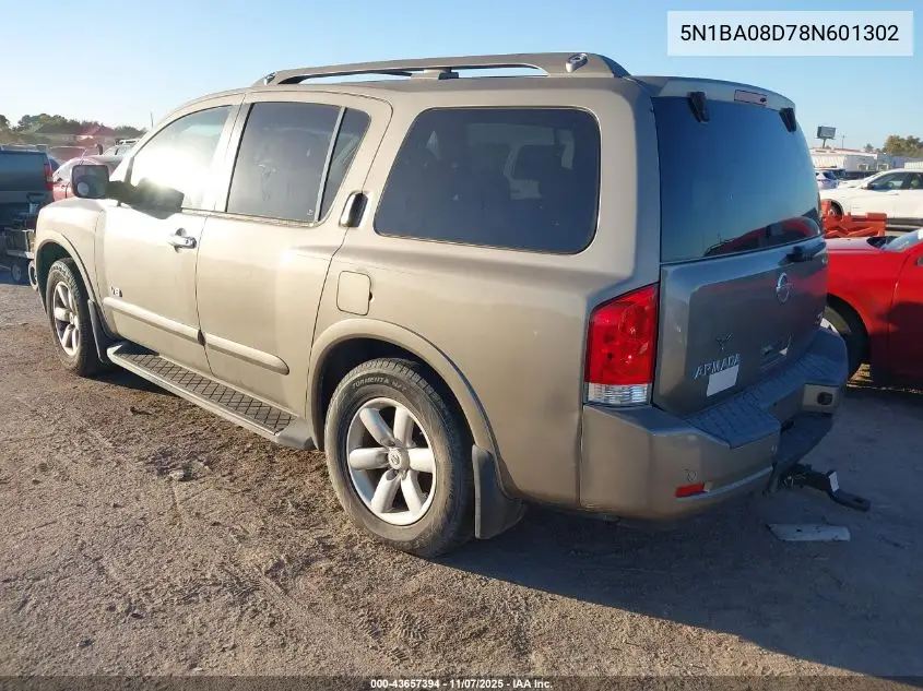5N1BA08D78N601302 2008 Nissan Armada Se
