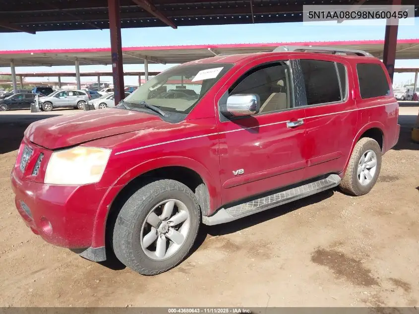 5N1AA08C98N600459 2008 Nissan Armada Se