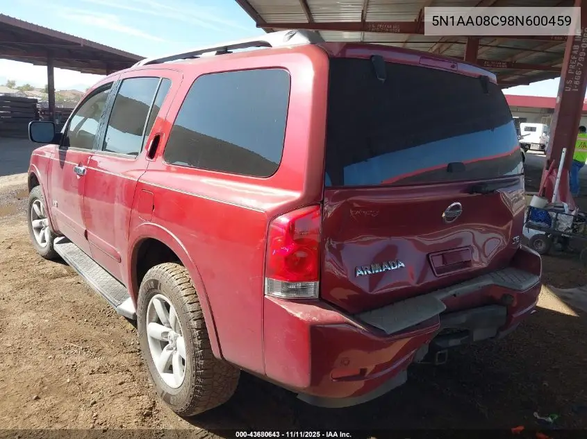 5N1AA08C98N600459 2008 Nissan Armada Se