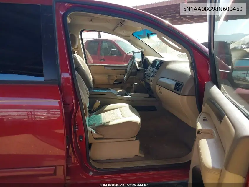 5N1AA08C98N600459 2008 Nissan Armada Se