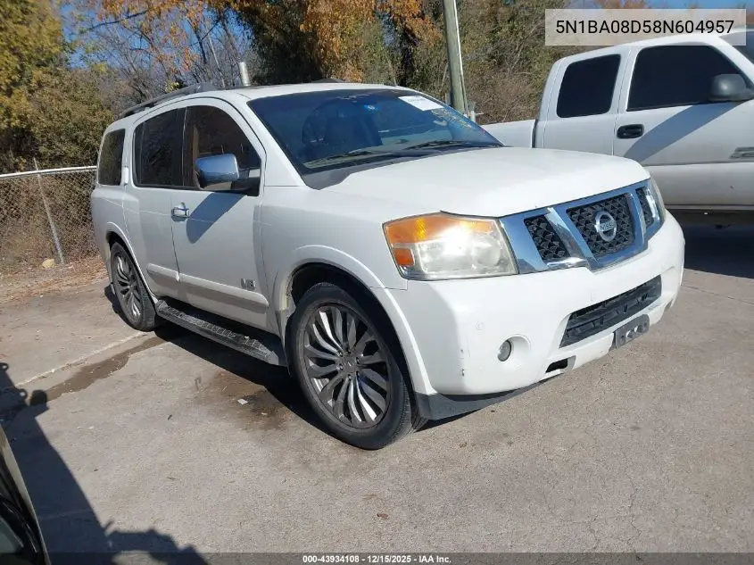 5N1BA08D58N604957 2008 Nissan Armada Le