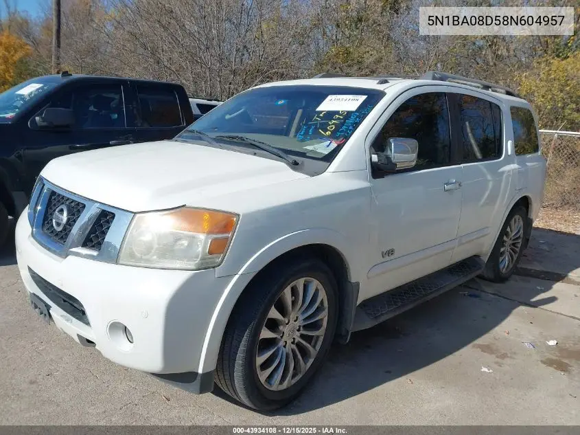 5N1BA08D58N604957 2008 Nissan Armada Le