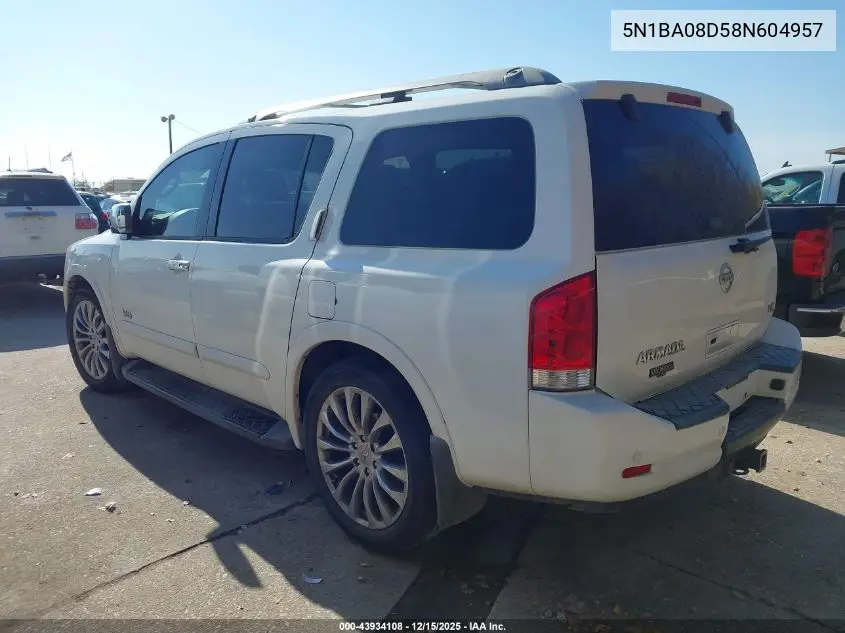 5N1BA08D58N604957 2008 Nissan Armada Le