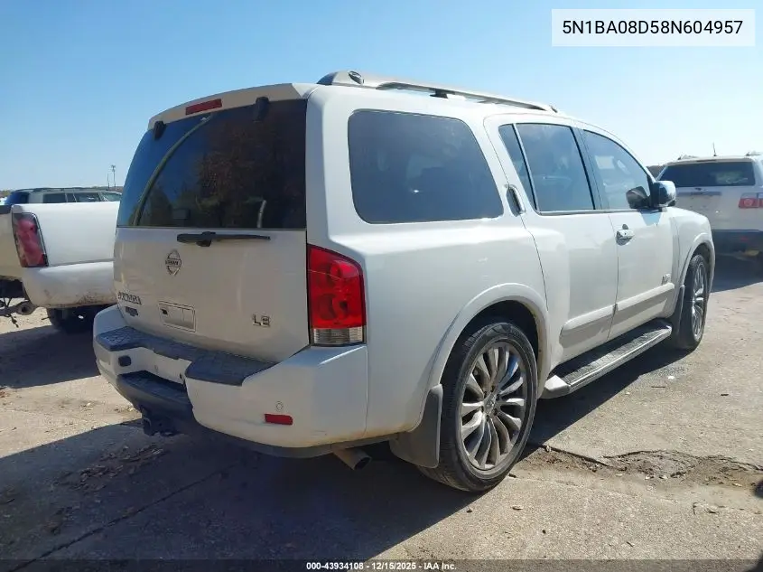 5N1BA08D58N604957 2008 Nissan Armada Le