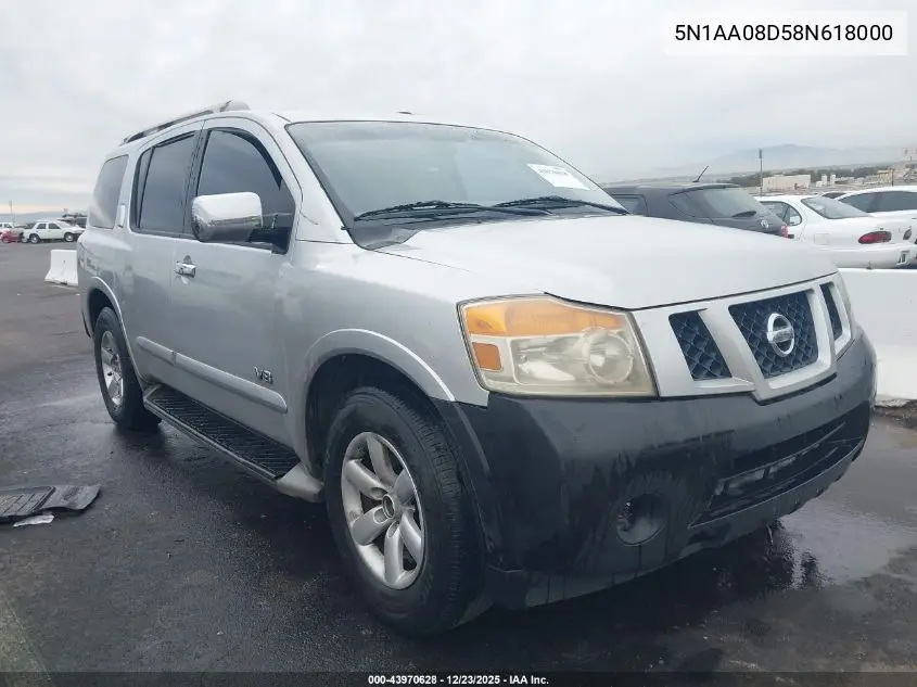5N1AA08D58N618000 2008 Nissan Armada Se