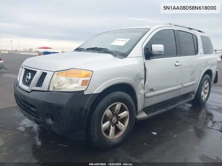 5N1AA08D58N618000 2008 Nissan Armada Se