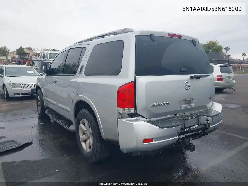 5N1AA08D58N618000 2008 Nissan Armada Se