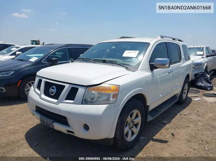 5N1BA0ND2AN601668 2010 Nissan Armada Se