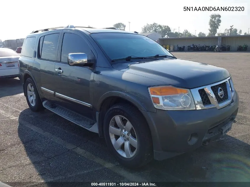 5N1AA0ND6AN602320 2010 Nissan Armada Titanium