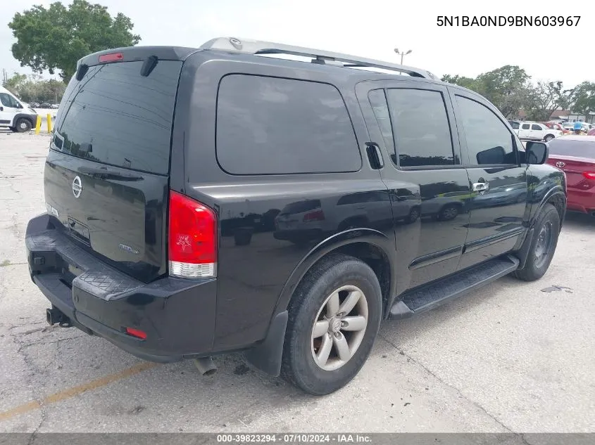 5N1BA0ND9BN603967 2011 Nissan Armada Sv