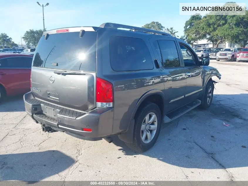 5N1AA0NC8BN600156 2011 Nissan Armada Sv