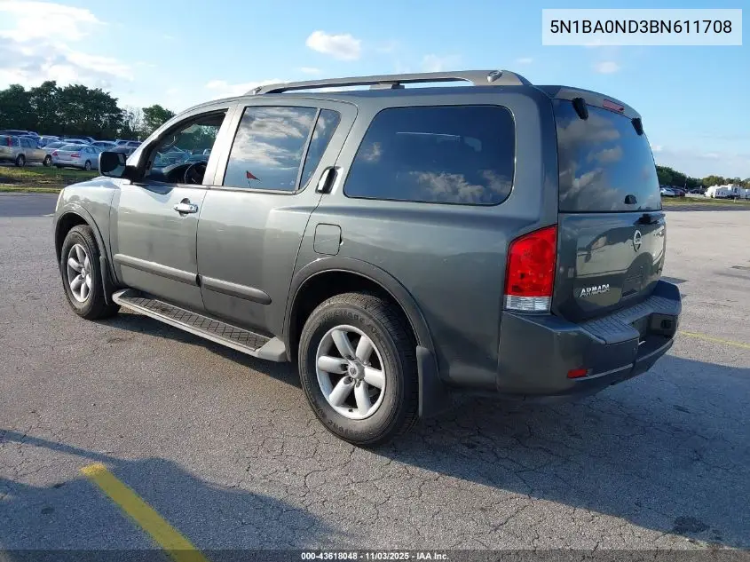 5N1BA0ND3BN611708 2011 Nissan Armada Sv
