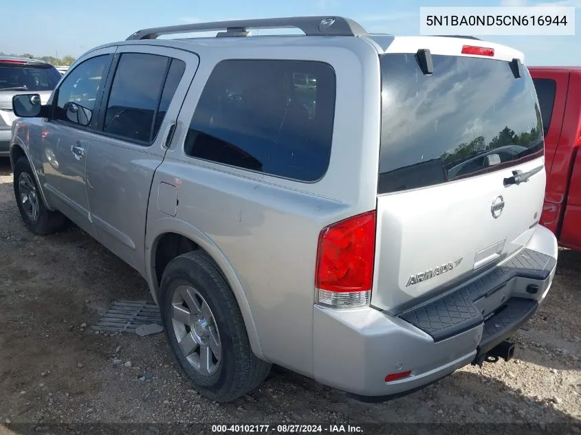 5N1BA0ND5CN616944 2012 Nissan Armada Sv