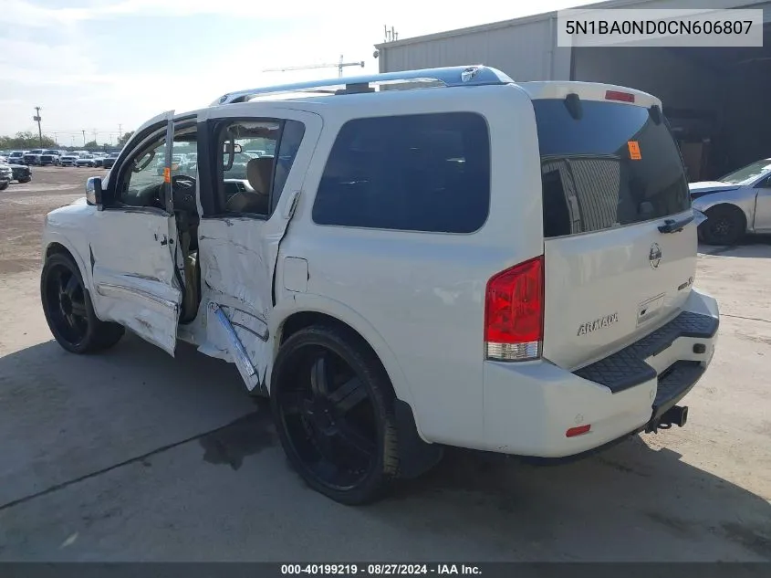 5N1BA0ND0CN606807 2012 Nissan Armada Sl