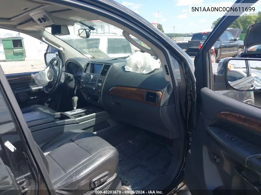 5N1AA0NC0CN611699 2012 Nissan Armada Platinum