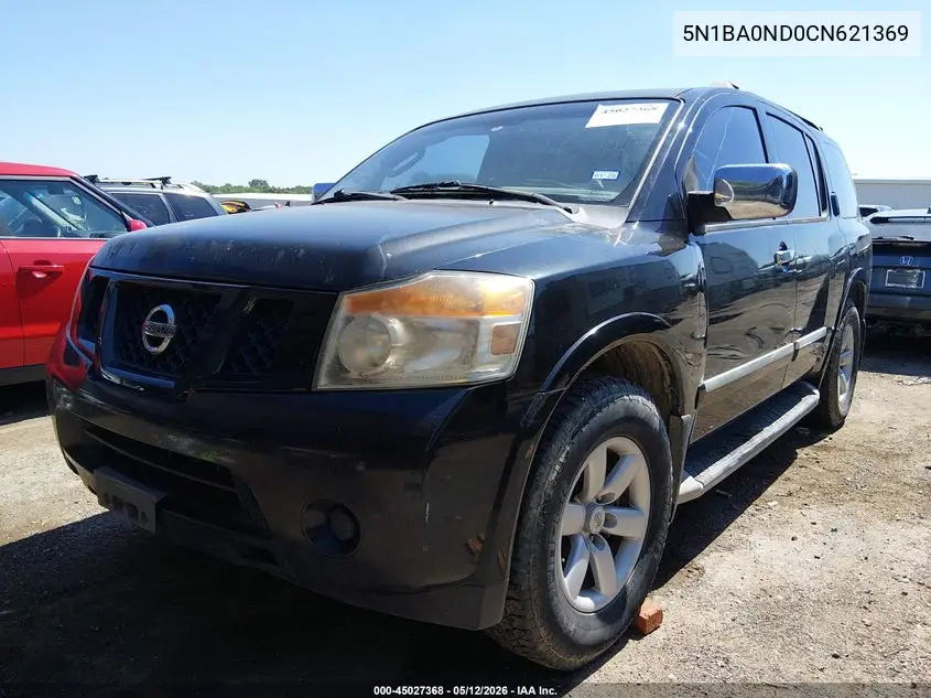 2012 Nissan Armada Sv VIN: 5N1BA0ND0CN621369 Lot: 45027368