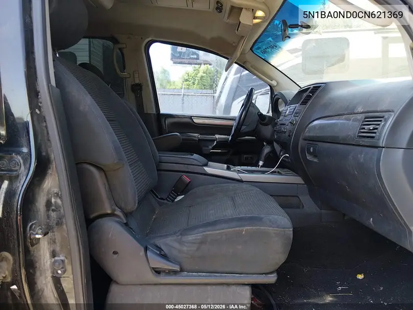 2012 Nissan Armada Sv VIN: 5N1BA0ND0CN621369 Lot: 45027368