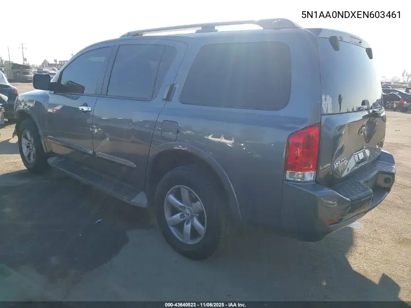 5N1AA0NDXEN603461 2014 Nissan Armada Sv