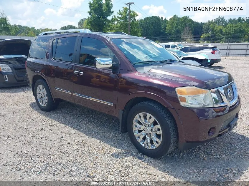 2015 Nissan Armada Platinum VIN: 5N1BA0NF2FN608774 Lot: 39823551