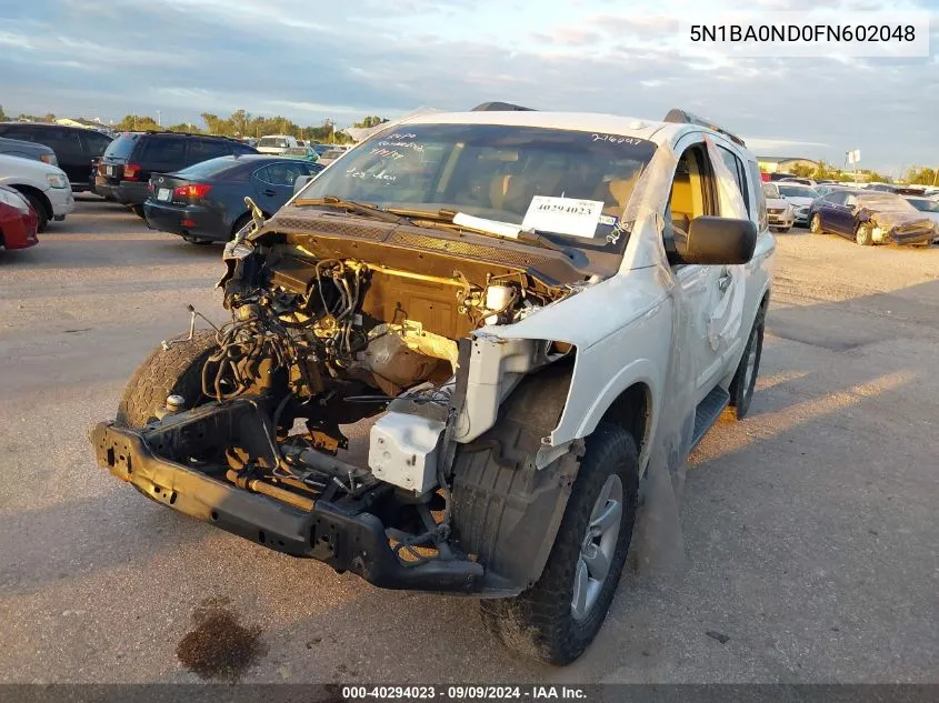 2015 Nissan Armada Sv VIN: 5N1BA0ND0FN602048 Lot: 40294023