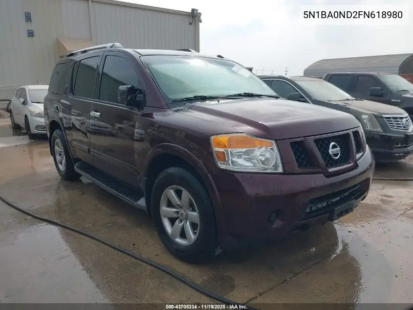5N1BA0ND2FN618980 2015 Nissan Armada Sv