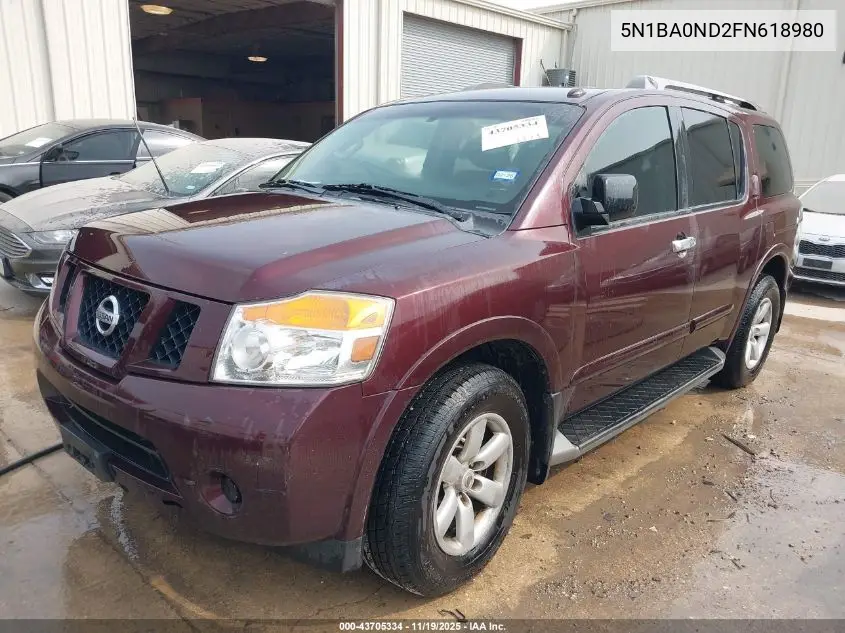 5N1BA0ND2FN618980 2015 Nissan Armada Sv