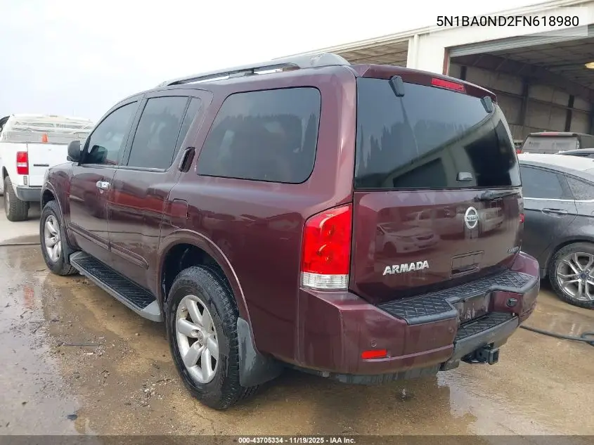 5N1BA0ND2FN618980 2015 Nissan Armada Sv